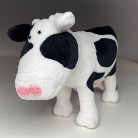 Vintage 2001 Happy House Cow Plush 7” Spotted Stuffed Animal Marcel Schurman - Picture 1 of 10